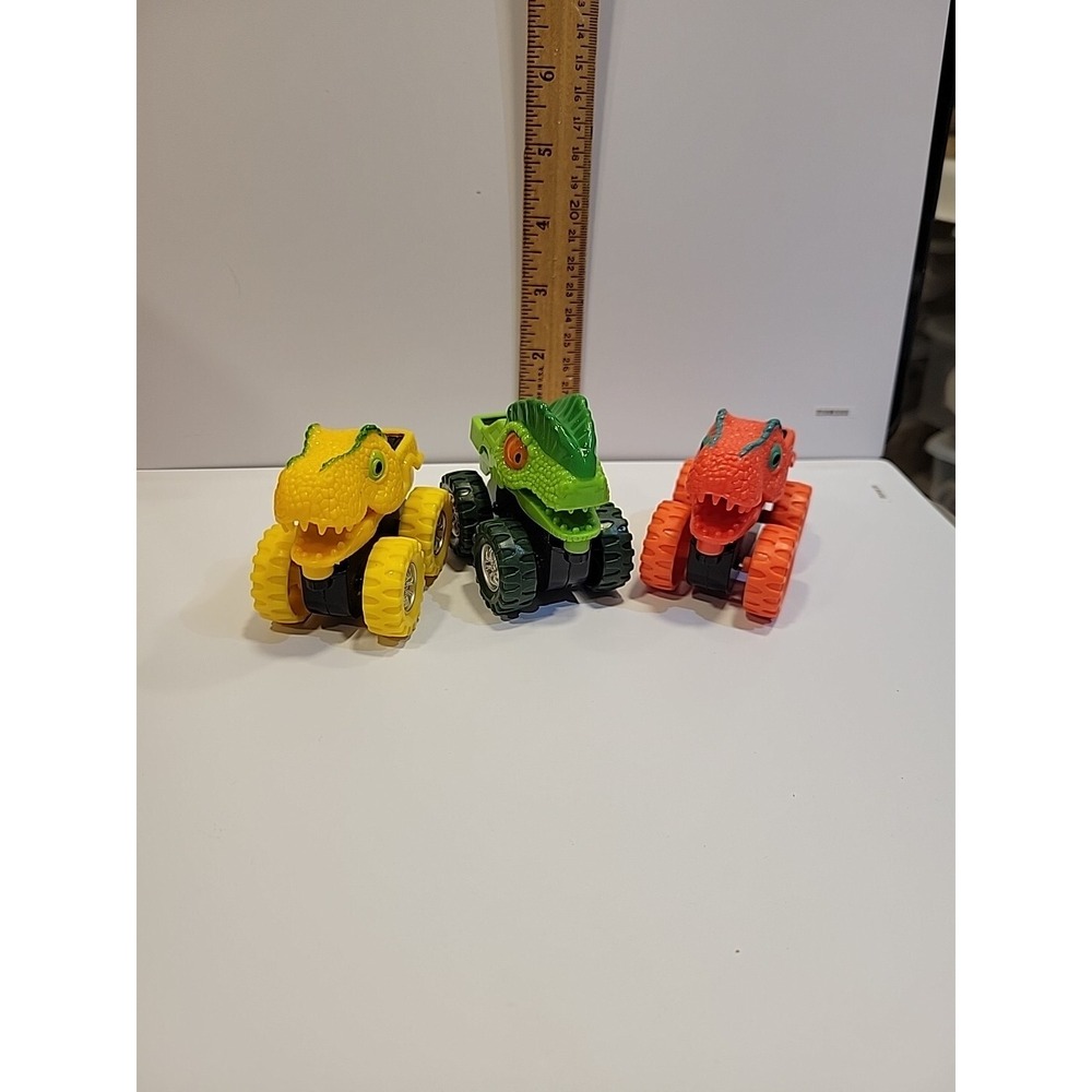 Lot Of 3 Dinosaur Monster Truck Toy Car